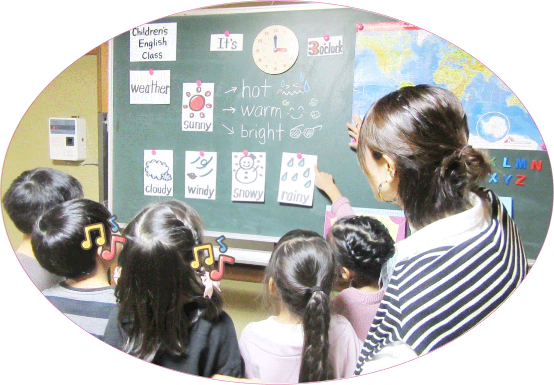 京都の英語教室 CEC英語教室の桂駅近くの桂英語教室で、小学生の子供さんたちの英語レッスンの様子の写真。